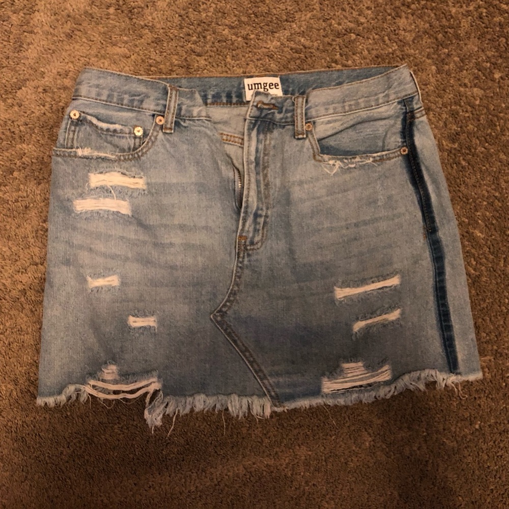 Umgee Mini Jean Skirt